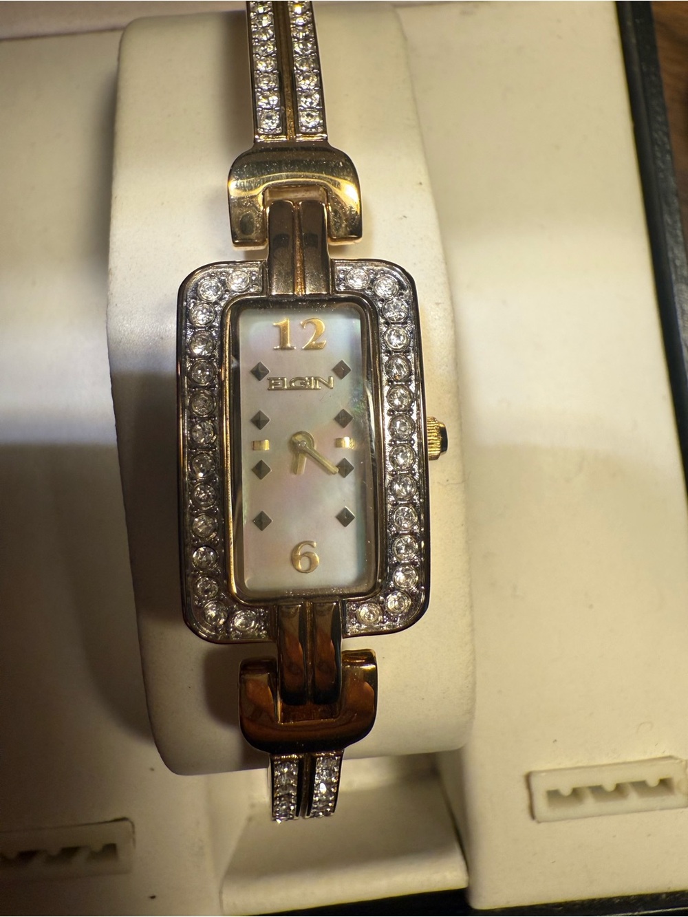 Elgin Women's Gold-Tone Crystal Accent Bracelet Watch - Gold